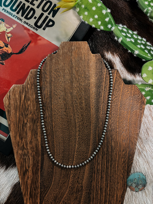 18in 4mm Sterling Silver Pearls