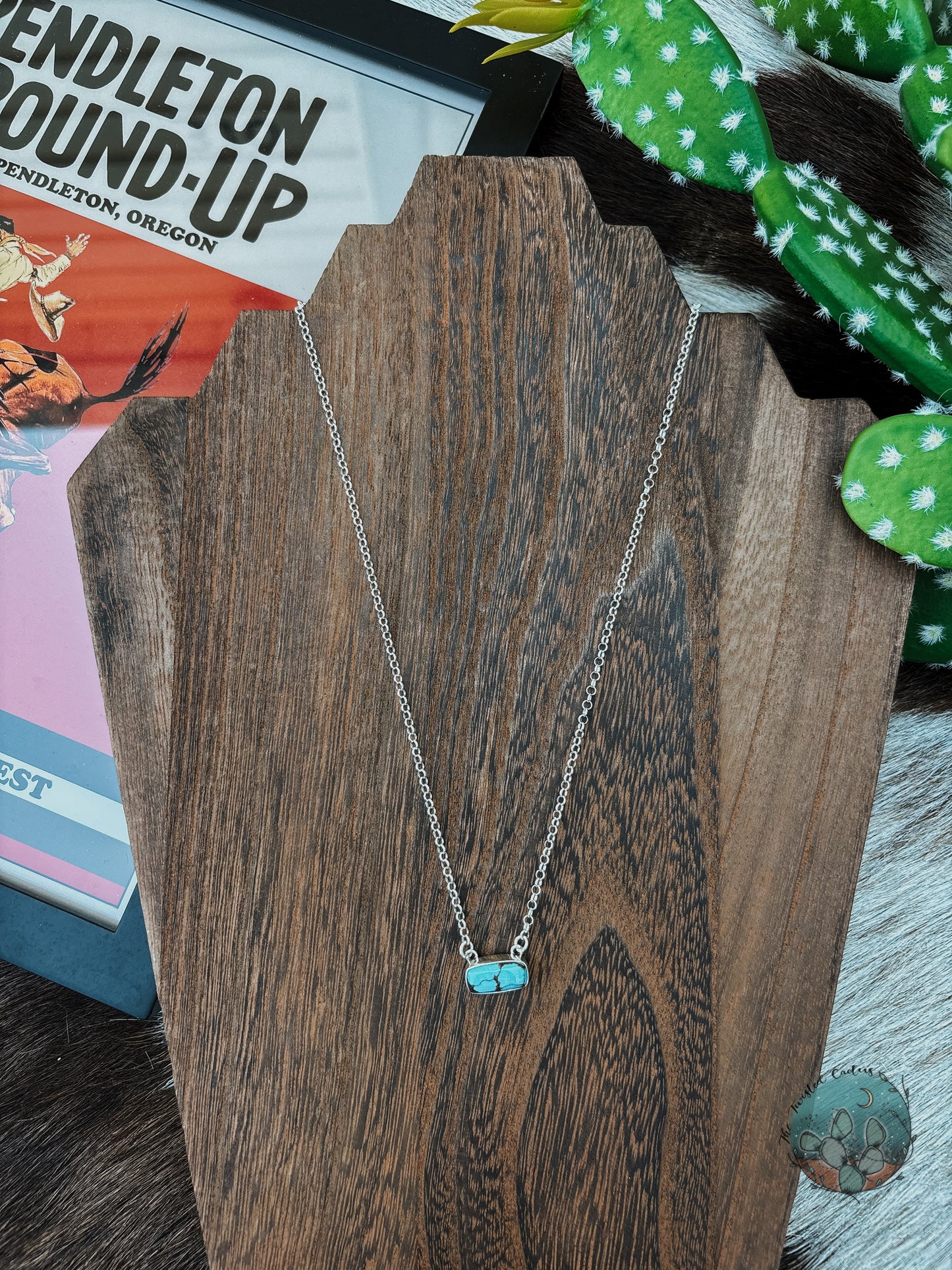 Baby Turquoise Bar Necklace