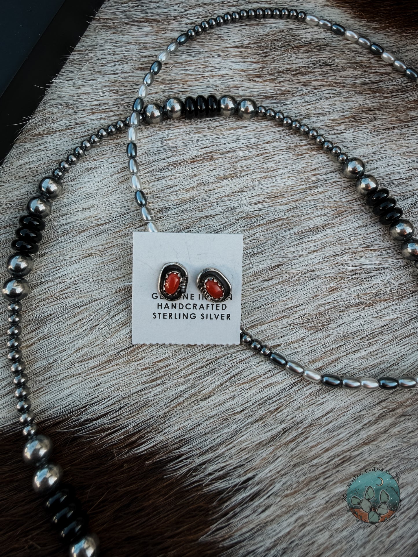 Coral Shadow Box Studs