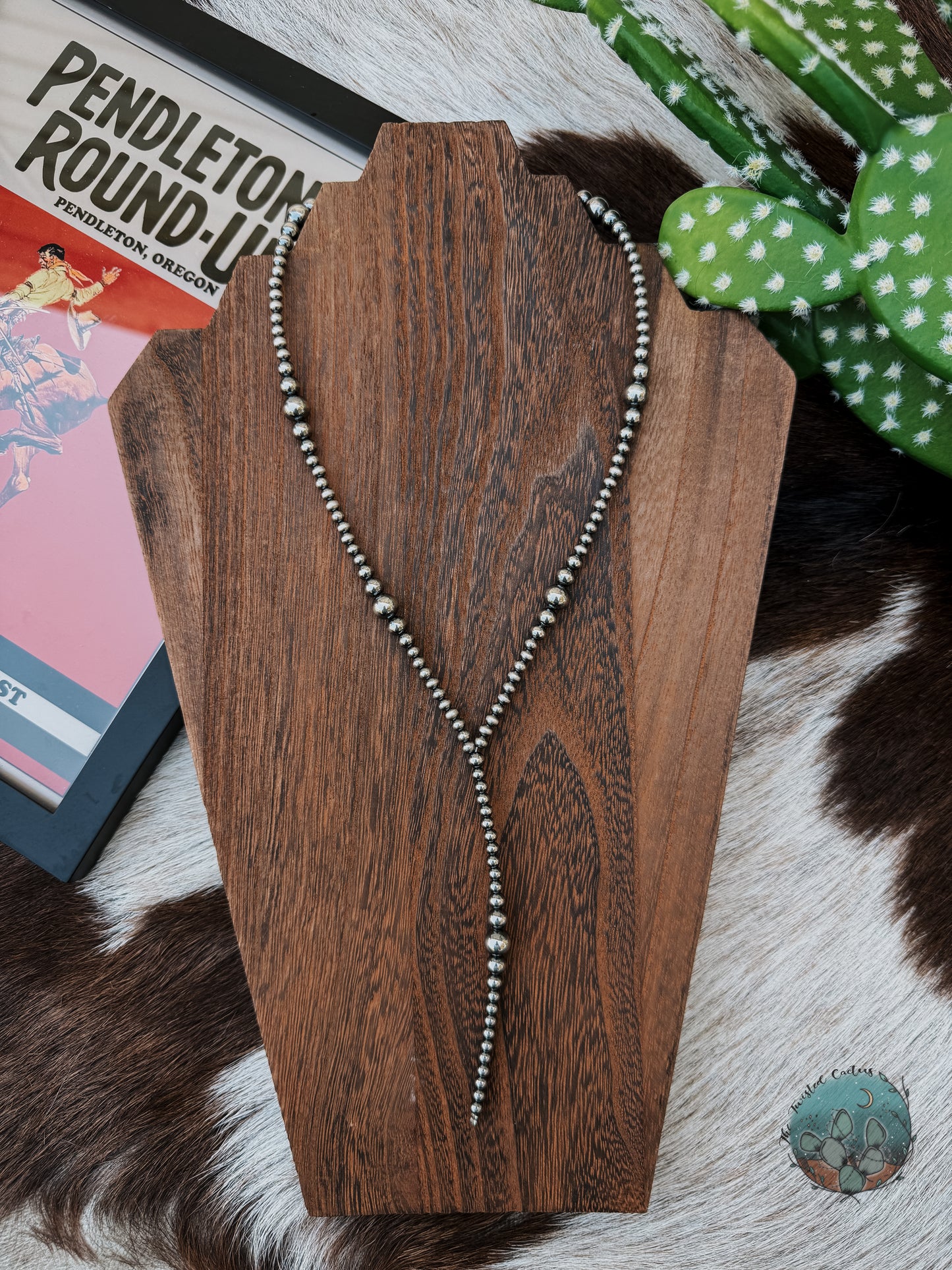 Graduated Sterling Silver Pearl Lariat