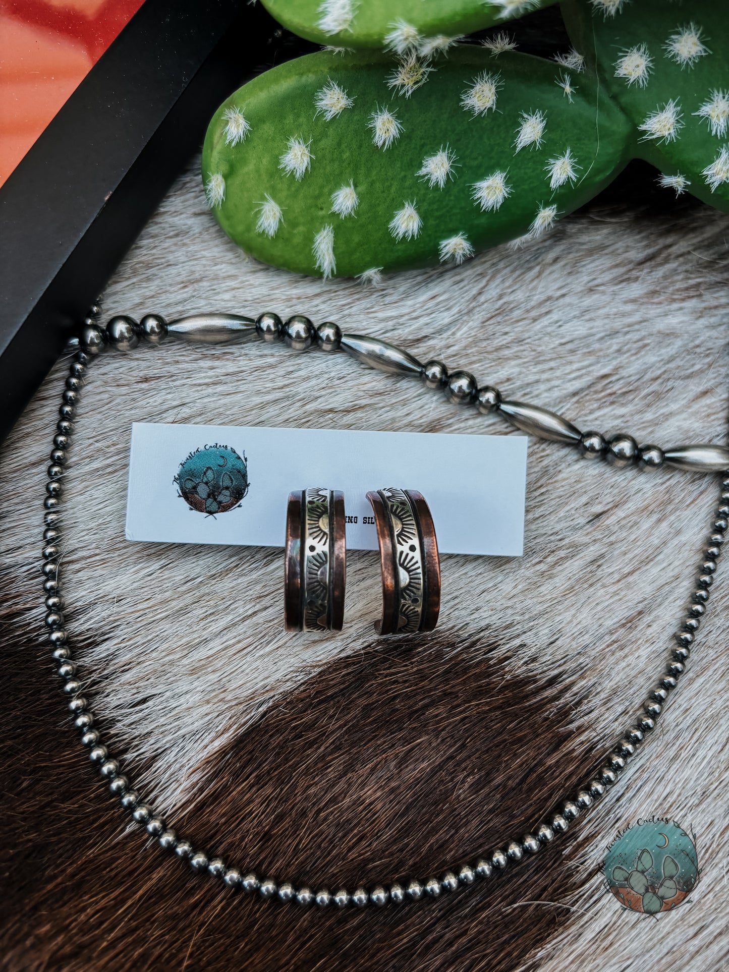 Sterling & Copper Hoops