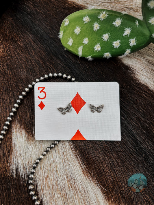 Sterling Butterfly Studs