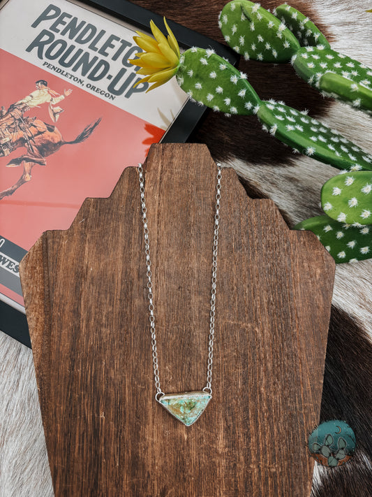 Kingman Triangle Turquoise Necklace