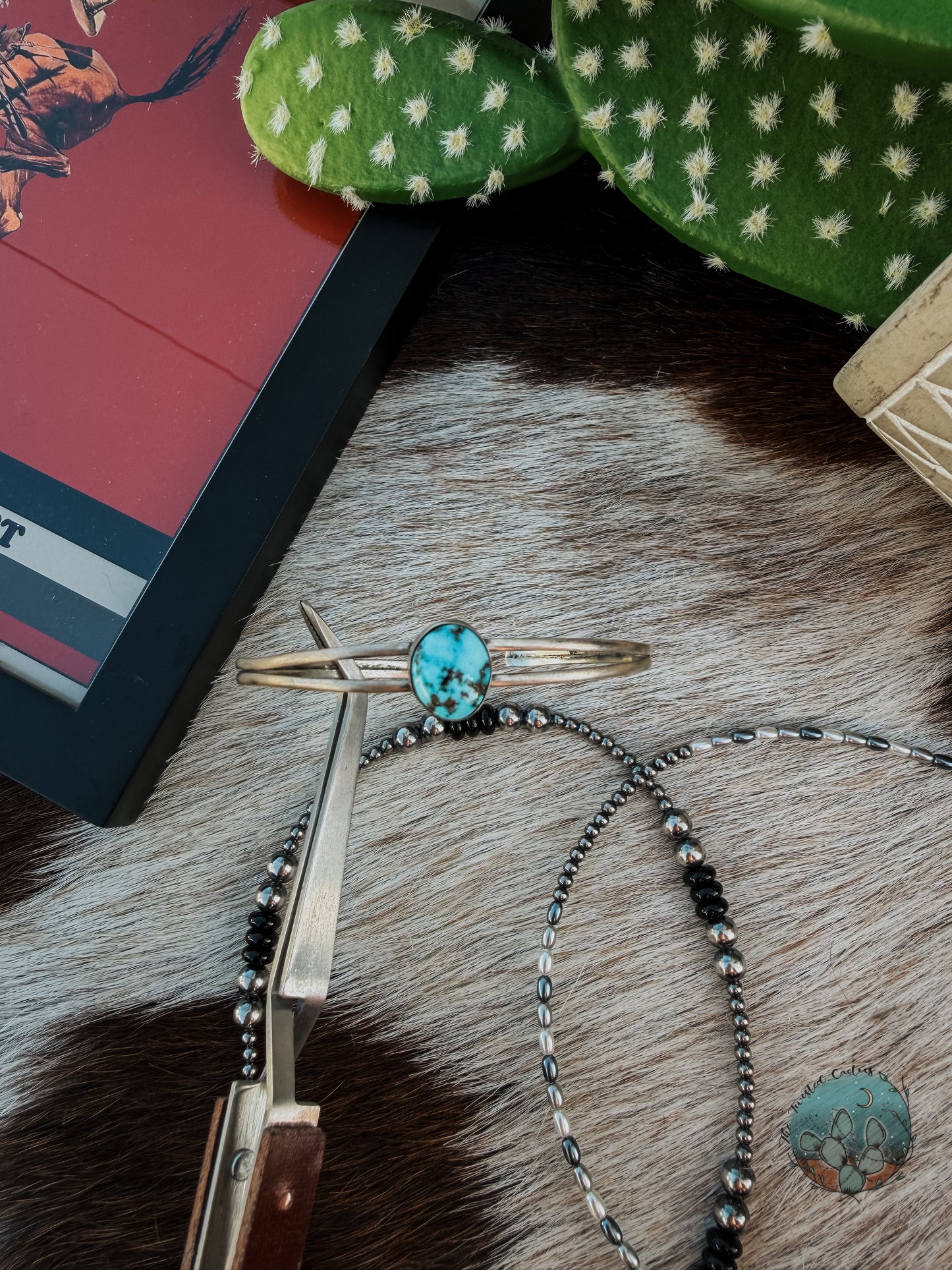 Turquoise Circle Cuff
