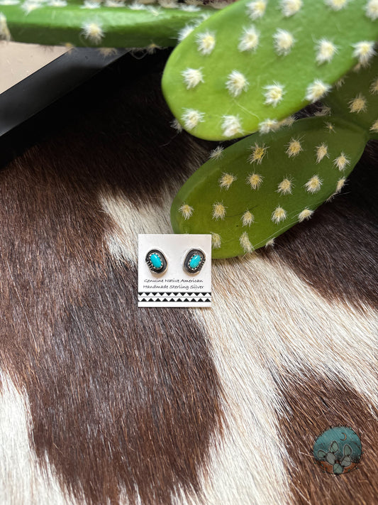 Turquoise Shadow Box Studs