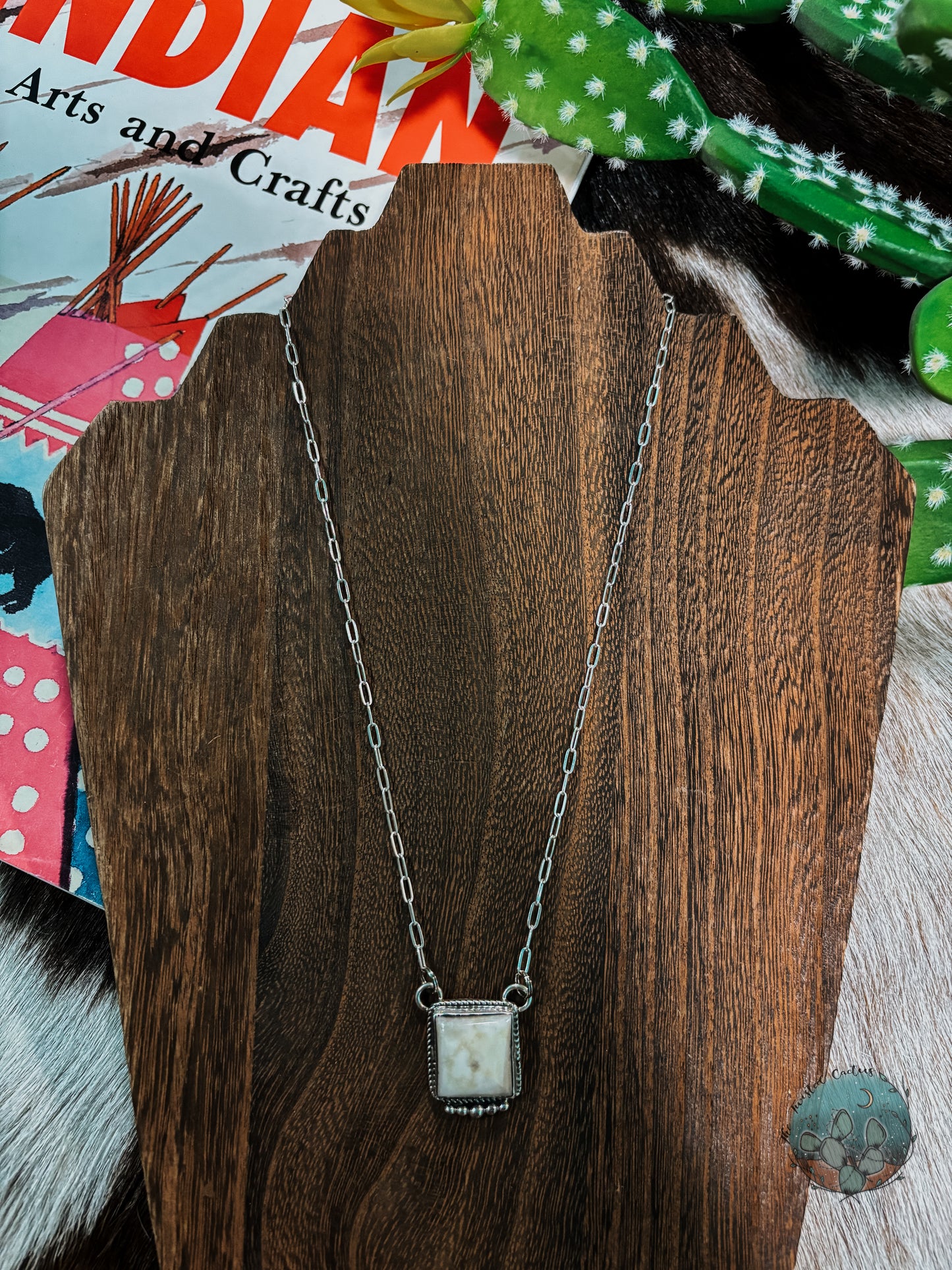 White Buffalo Pendant with Chain