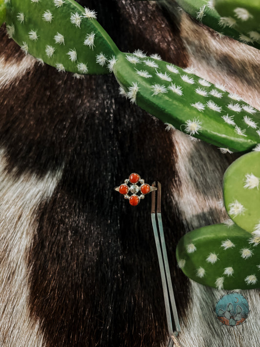 Zuni Coral Ring