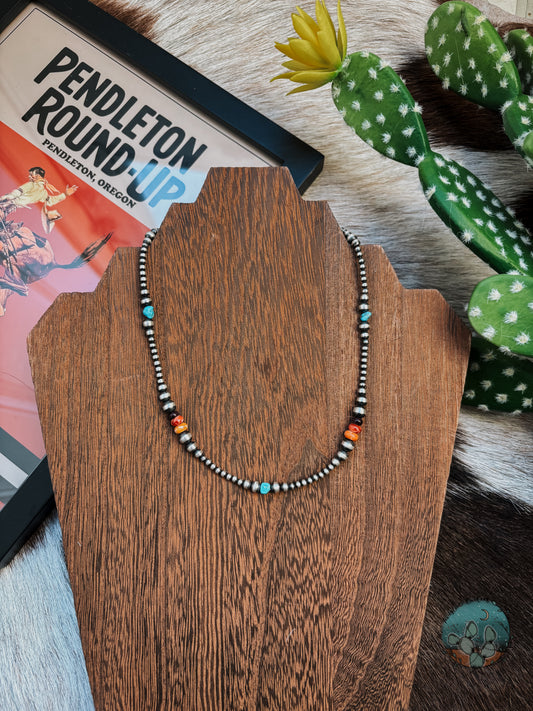 16in - 3mm to 5mm Graduated Multicolored Pearl Strand