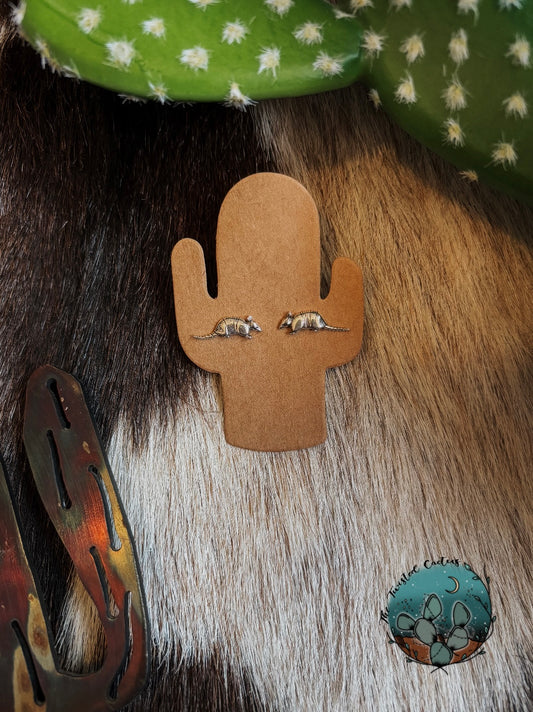 Sterling Armadillo Studs