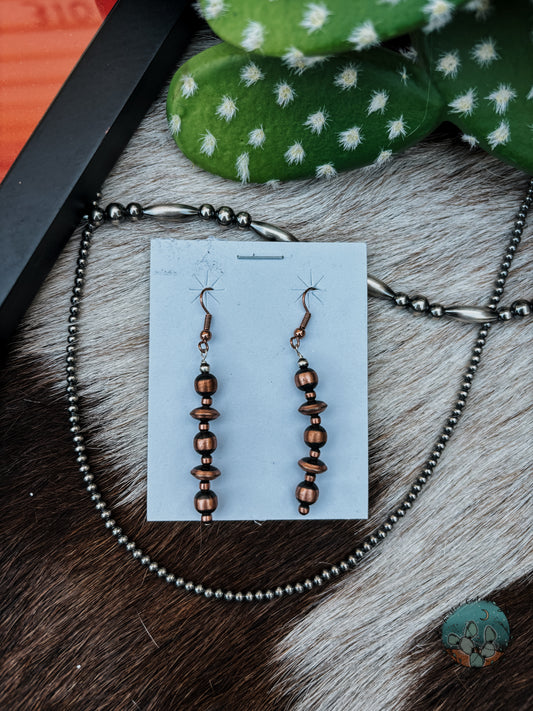 Copper Drop Earrings