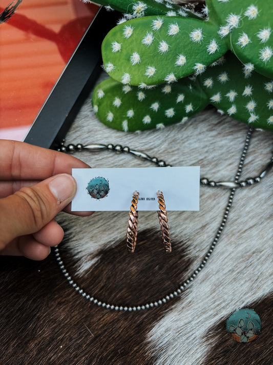 Copper Twist Wire Hoops
