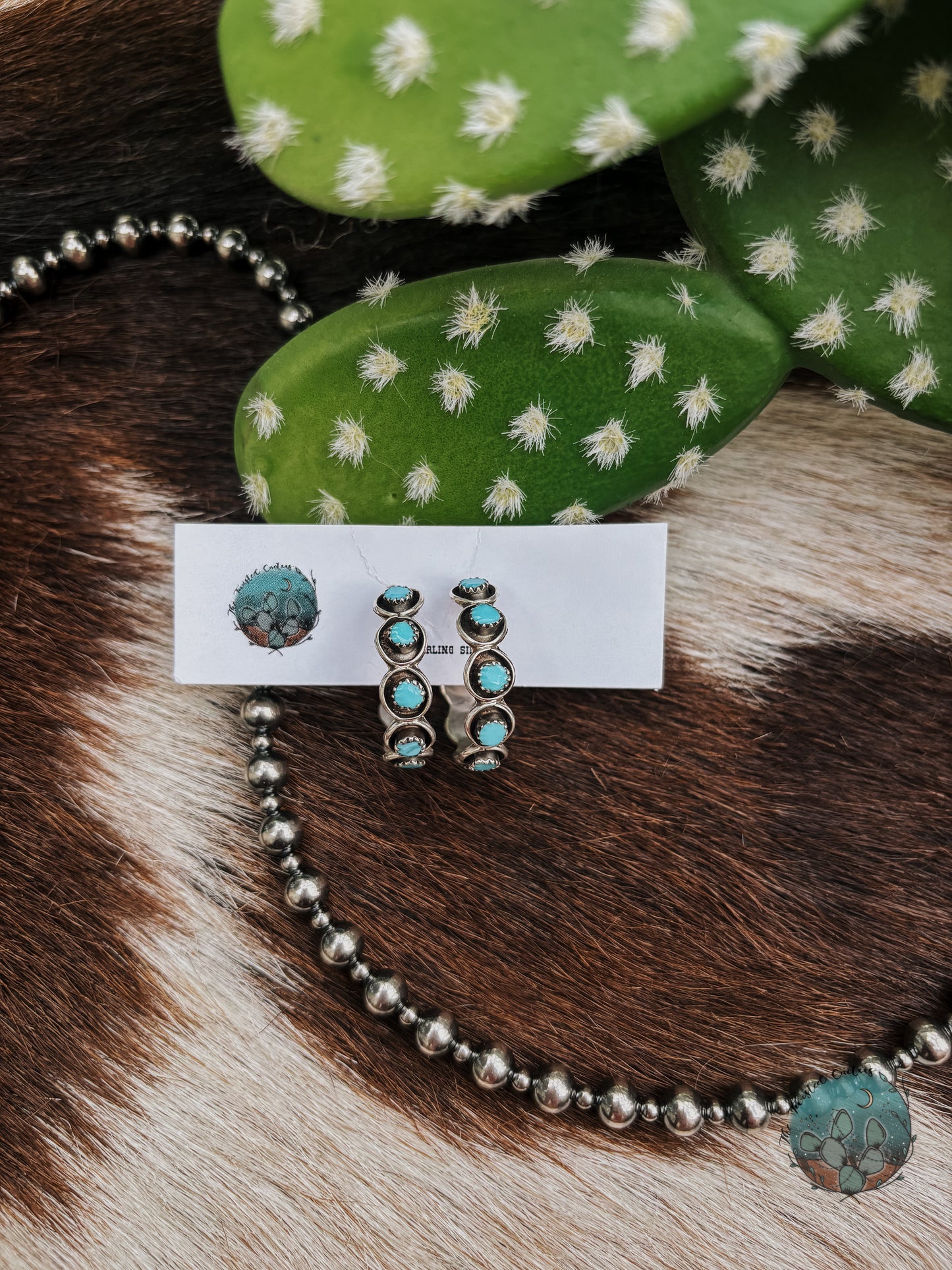 Turquoise Hoops - Dixie Booqua