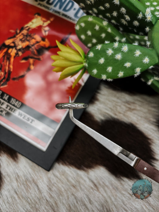 Stamped Sterling Silver Stacker Ring