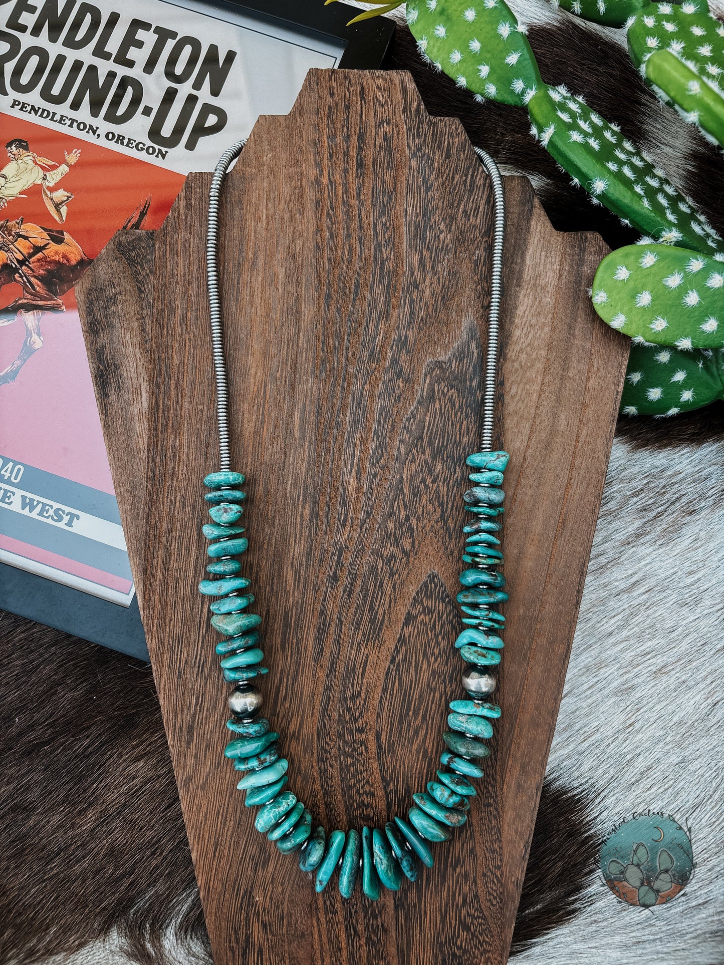 26 Inch Graduated Turquoise Necklace