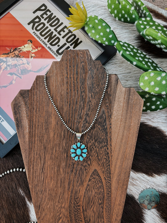 Turquoise Cluster Pendant