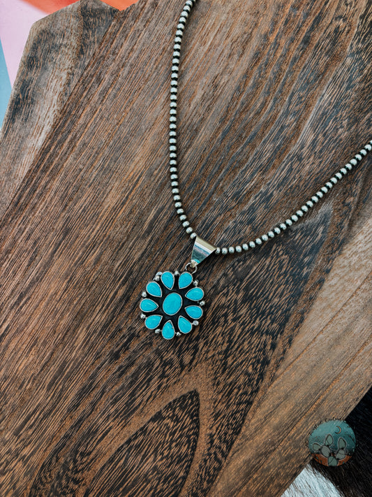 Turquoise Cluster Pendant