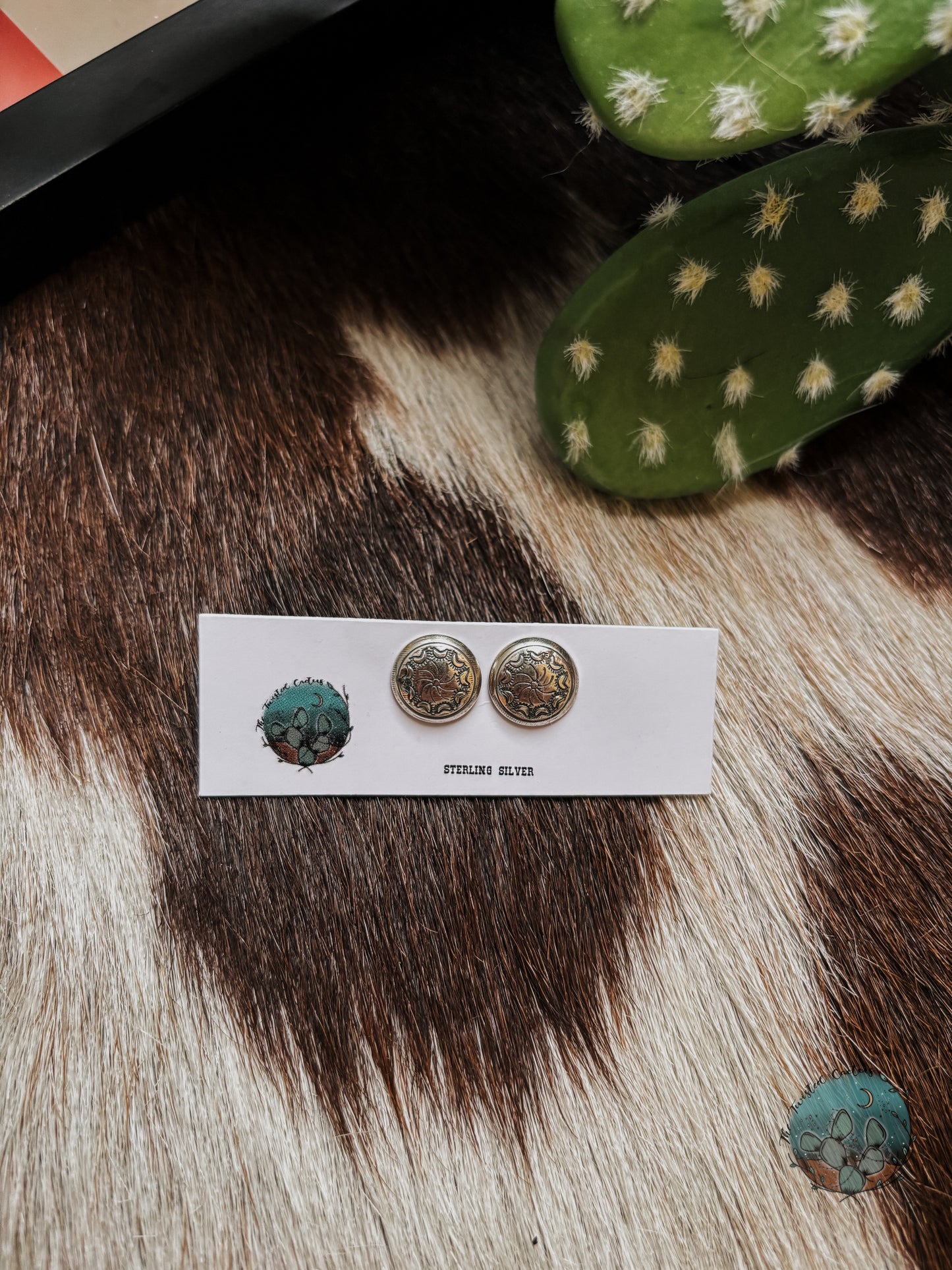 Sterling Silver Mini Concho Earrings