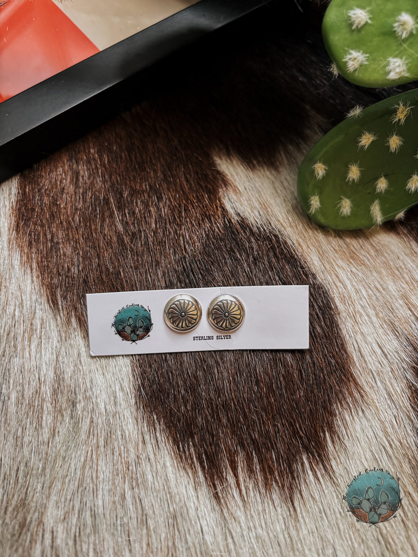 Sterling Silver Mini Concho Earrings