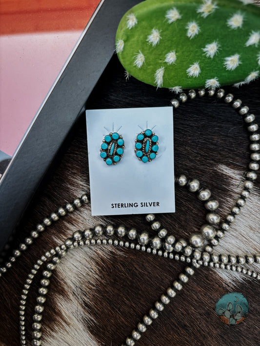 Mini Oval Cluster Studs