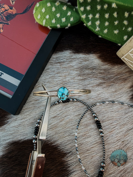 Turquoise Circle Cuff