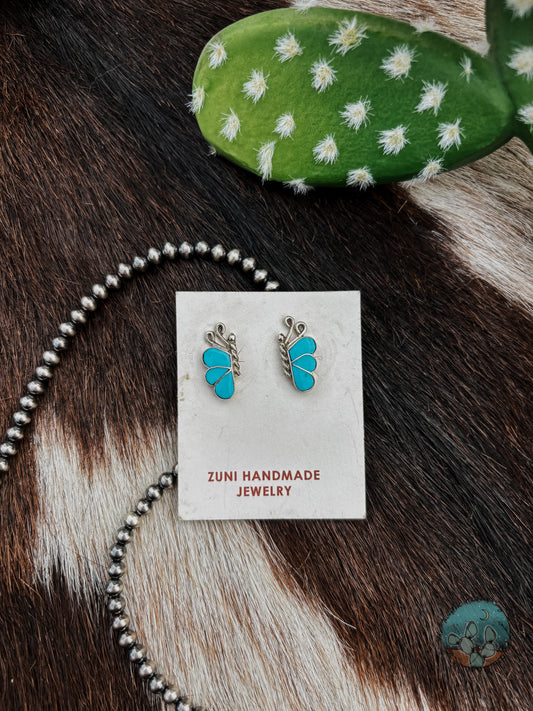 Zuni Butterfly Stud Earrings