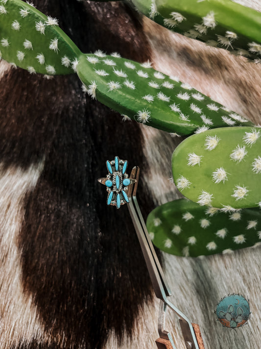 Zuni Turquoise Needle Ring