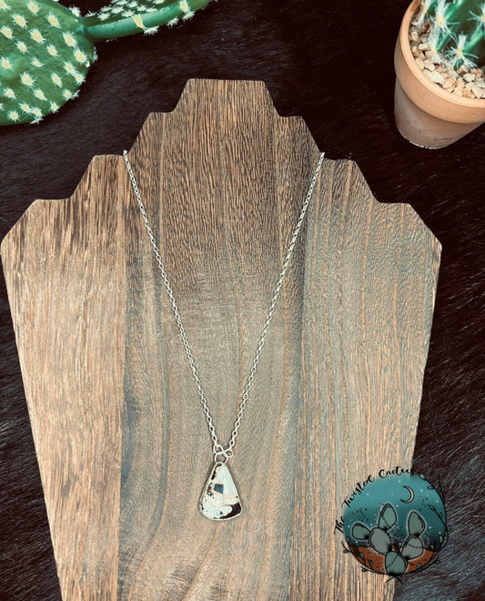 White Buffalo Drop Necklace