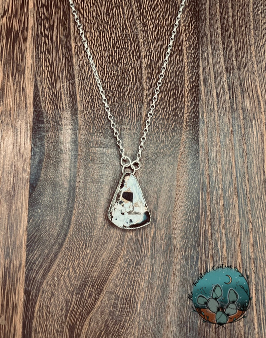 White Buffalo Drop Necklace