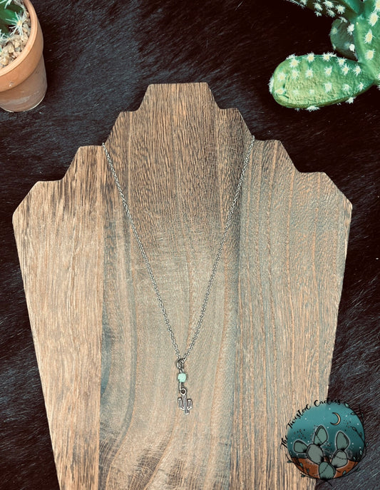 Cactus Necklace - Authentic Turquoise