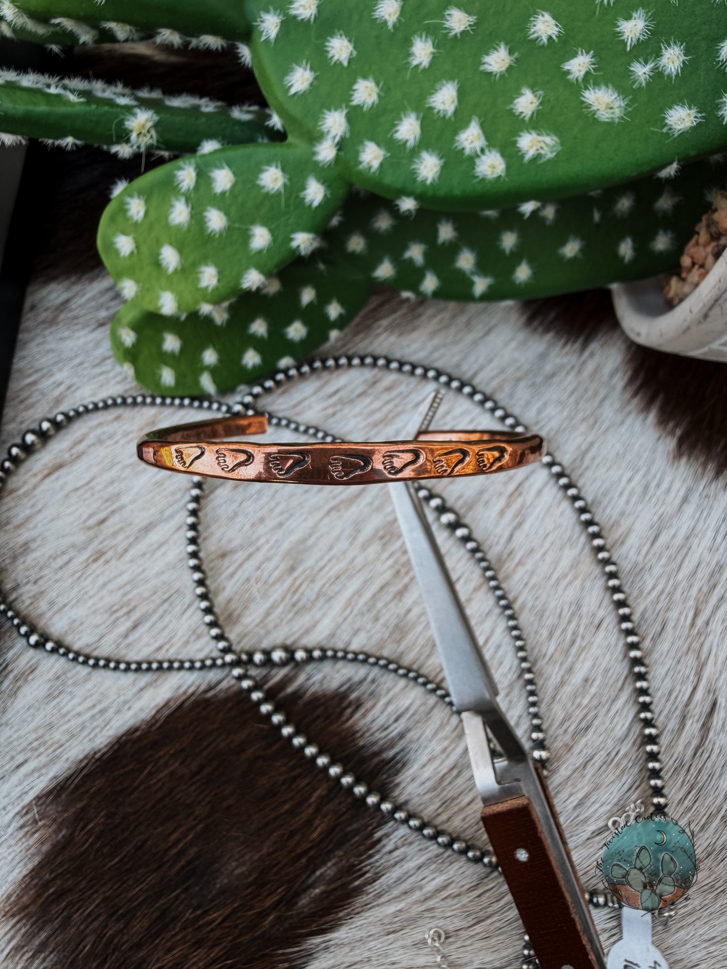 Stamped Copper Bracelet