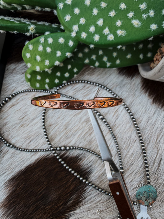 Stamped Copper Bracelet