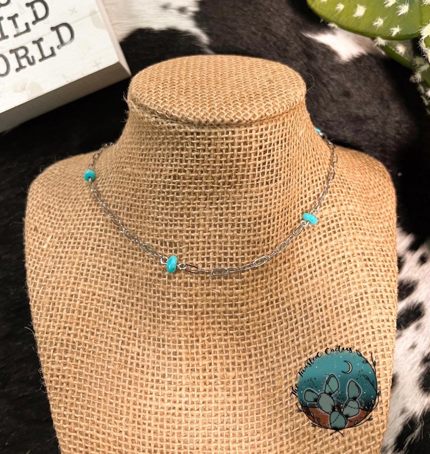 Chain & Turquoise Choker